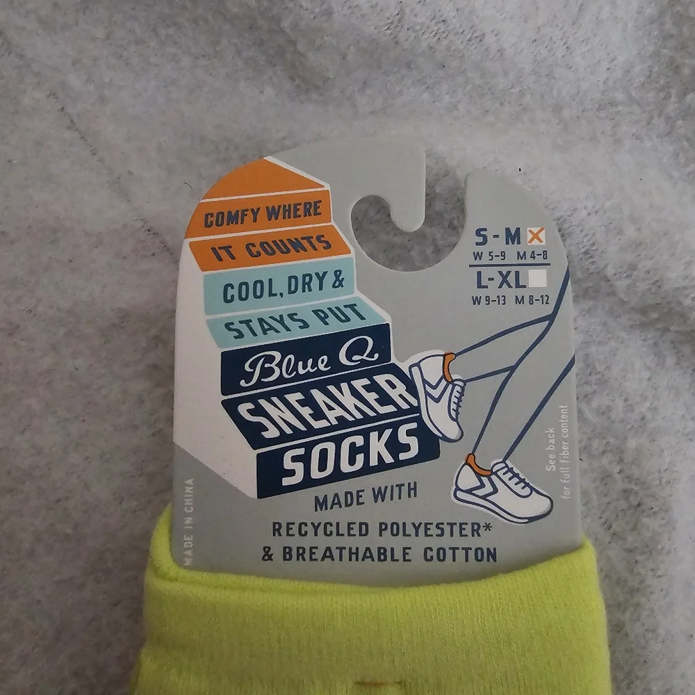 Blue Q Nature Lover Unisex Adult Novelty Small Sneaker Socks